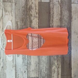 No Boundaries Wide Arm Sleeveless Sz L Coral Y2K workout Tank Top Sexy Soft T